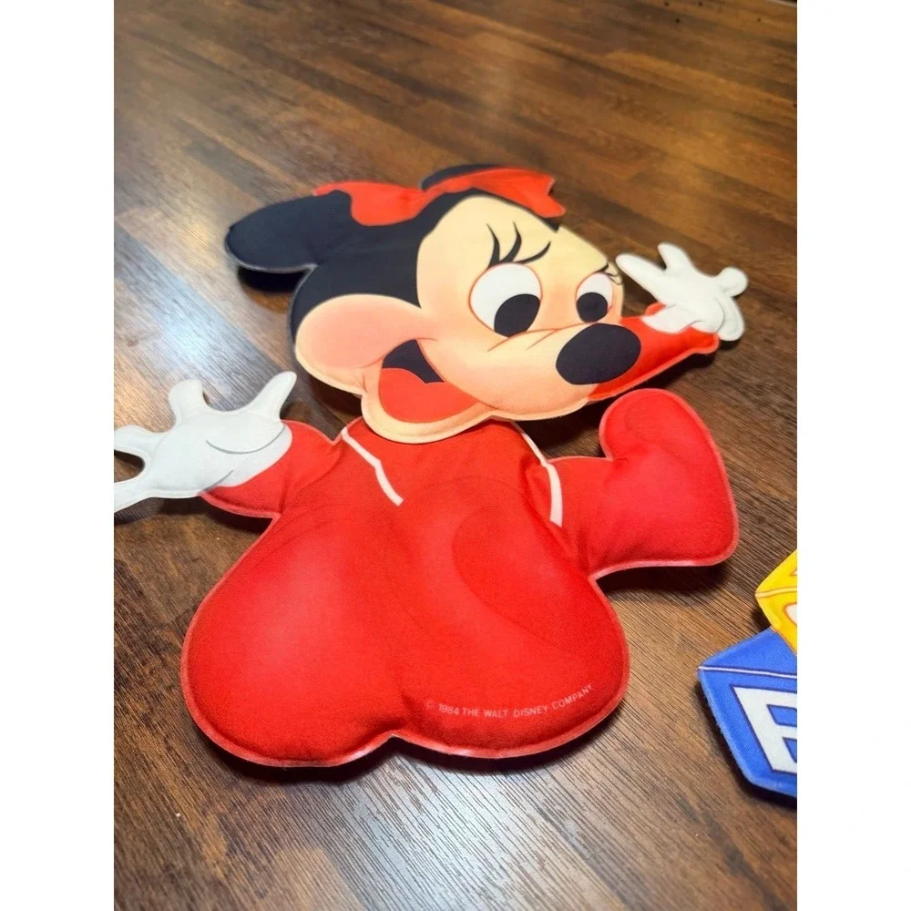 Vintage 1984 soft Mickey and Minnie Mouse wall hangings.  Disney nursery
